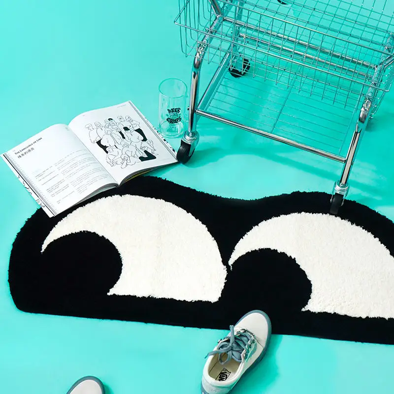 

2022 Funny Rug Bathroom Door Absorbent Non-slip Floor Mat Faux Wool Gift for Girls and Boys Bedroom Decoration Renovation Carpet