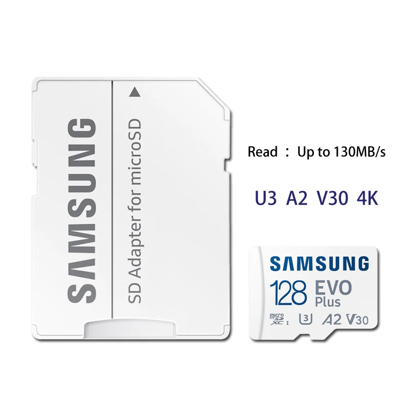 Samsung memory card 64gb/128gb 256gb 512gb micro sd card a1 v10 u1/a2 v30 u3 tf card class 10 read max 130mb/s flash micro card switch memory card Memory Cards