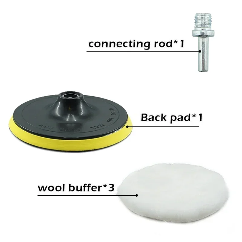 3/4/5/6/7 inch Polishing Kit Polishing Pad Car Waxing Sponge Disk Wool Wheel Auto Paint Care Polisher Pads Car Gadget 6PCS Car polishing pad car polisher car polish pad car polishing sponge wool polishing pad polishing sponge set polishing wheel disc polishing wheel kit