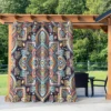 1PC New Fashionable, Simple Home Decoration Print Perforated Waterproof Curtain, Machine Washable, Su 4