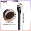 Flat Top Foundation Makeup Brushes Flat Angled Synthetic Hair Face Contour Foundation Liquid Cream Bronzer Buffing Makeup Tool 3