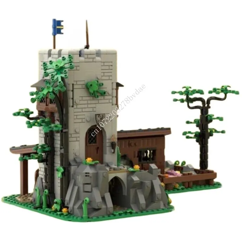

1403PCS Falcon's Watchtower MOC Creative Medieval Architecture Castle Model Building Blocks Architecture AssemblyToy Gifts