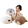 New Seal Plush Toy Soft Pillow Lifelike Stuffed Marine Life Sea Otter Soft Doll Simulation Seal Cushion Christmas Birthday Gift 1