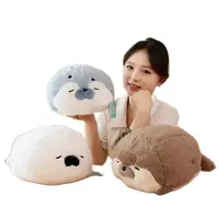 New Seal Plush Toy Soft Pillow Lifelike Stuffed Marine Life Sea Otter Soft Doll Simulation Seal Cushion Christmas Birthday Gift 1
