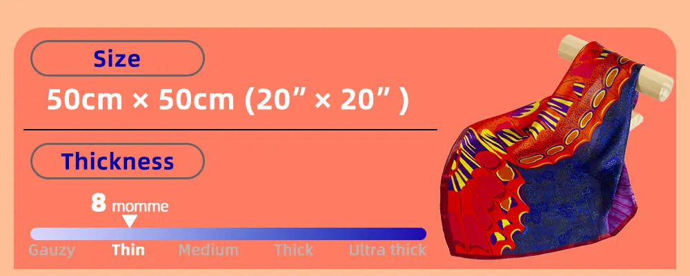 53 cm Echte Seide Mann Schals frauen Frühling Schal Damen Drucken Platz Winter männer Halswärmer Weiche Kopftuch Frau geschenk Sandsturm – Detail 17