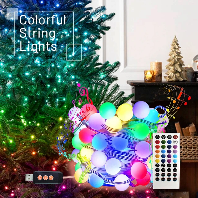 1-piece Remote Control LED Lights For Indoor And Outdoor Christmas Tree  Decoration, USB Colored Fairy Lights, 8 Modes For Christmas Trees And Rooms