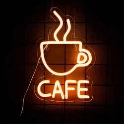 Illuminated Coffee Neon LED Sign - Vibrant Wall Art Decor for Home or Business Spaces (H)