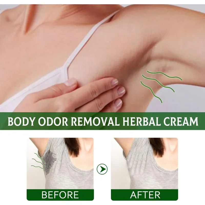 Body Odor Underarm Sweat clean Deodor Cream for Man Woman Removes Armpit Odor and Sweaty refreshing Lasting Aroma Deodorant 20g