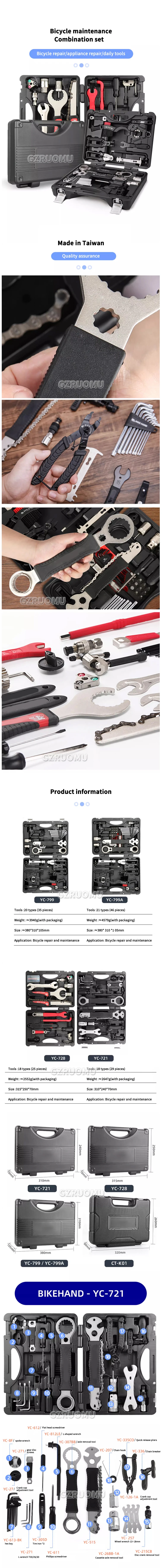 Bicycle Repair Tools 20 In 1 Bike Multitool Kit For MTB Road Bikes Home Repair S
