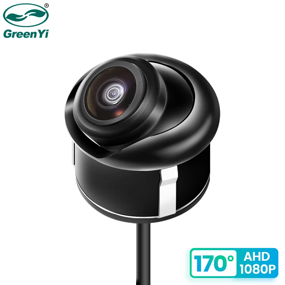 GreenYi AHD 1920 x 1080P Auto-Rückfahrkamera Full HD Nachtsicht 170 ° Fisheye-Objektiv, Rückfahrkamera vorne für Fahrzeuge, C828