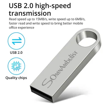 SomnAmbulist Pen Drive 32GB 64GB 128GB High Speed USB2.0 for PC Mobile Mini Pen Drive 16GB 32GB USB Flash Drive 64GB 8GB 4GB 2