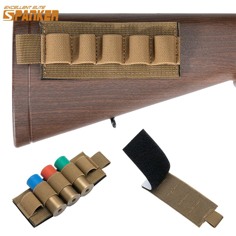 Tactical Shotgun Ammo Pouch - 5-Round Shell Holder with Magic Tape