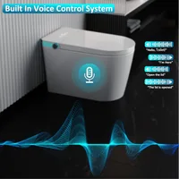 Smart Toilet with Voice Control, AUTO Open&Close, Wider Heated Bidet Toilet Seat with Soft-close, Warm Water and Air Drying 2