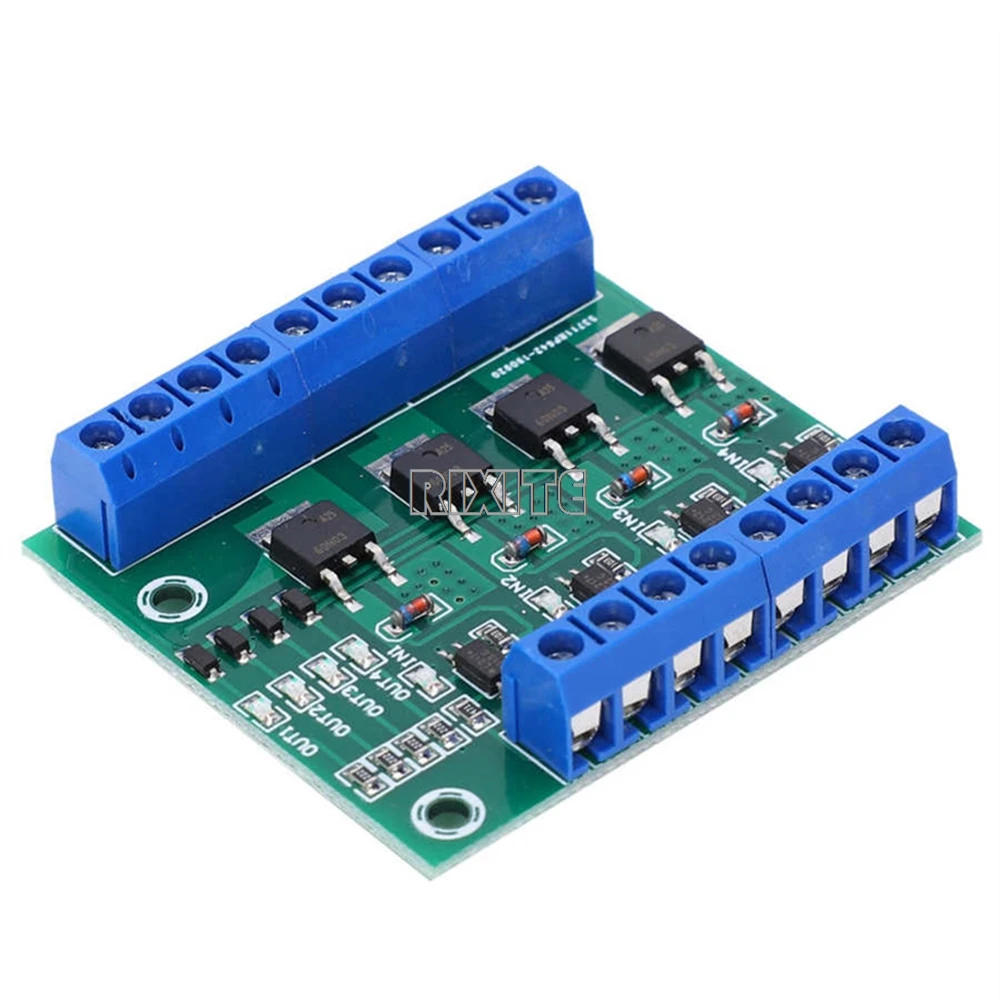MOS FET F5305S 4 Channels Pulse Trigger Switch Controller PWM Input Steady for Motor LED 4 Way 4ch way Diy Electronic Module electronic module