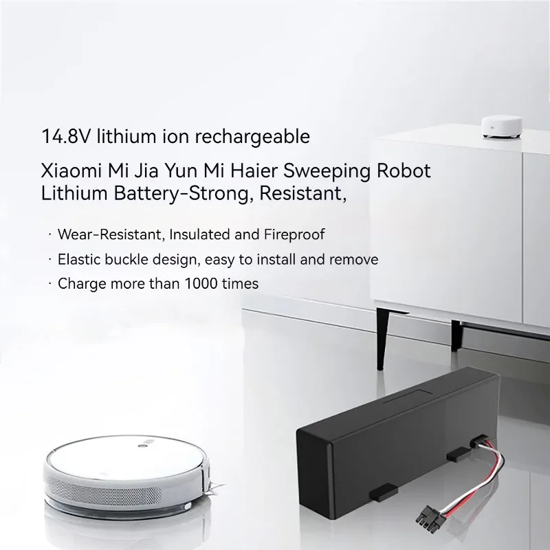 18650 4S1P 14.8V 12800mAh Sweeper Battery for Xiaomi Mijia Mi Robot Vacuum-Mop P Sweeping Mopping Robot STYTJ02YM Li-ion Battery 6