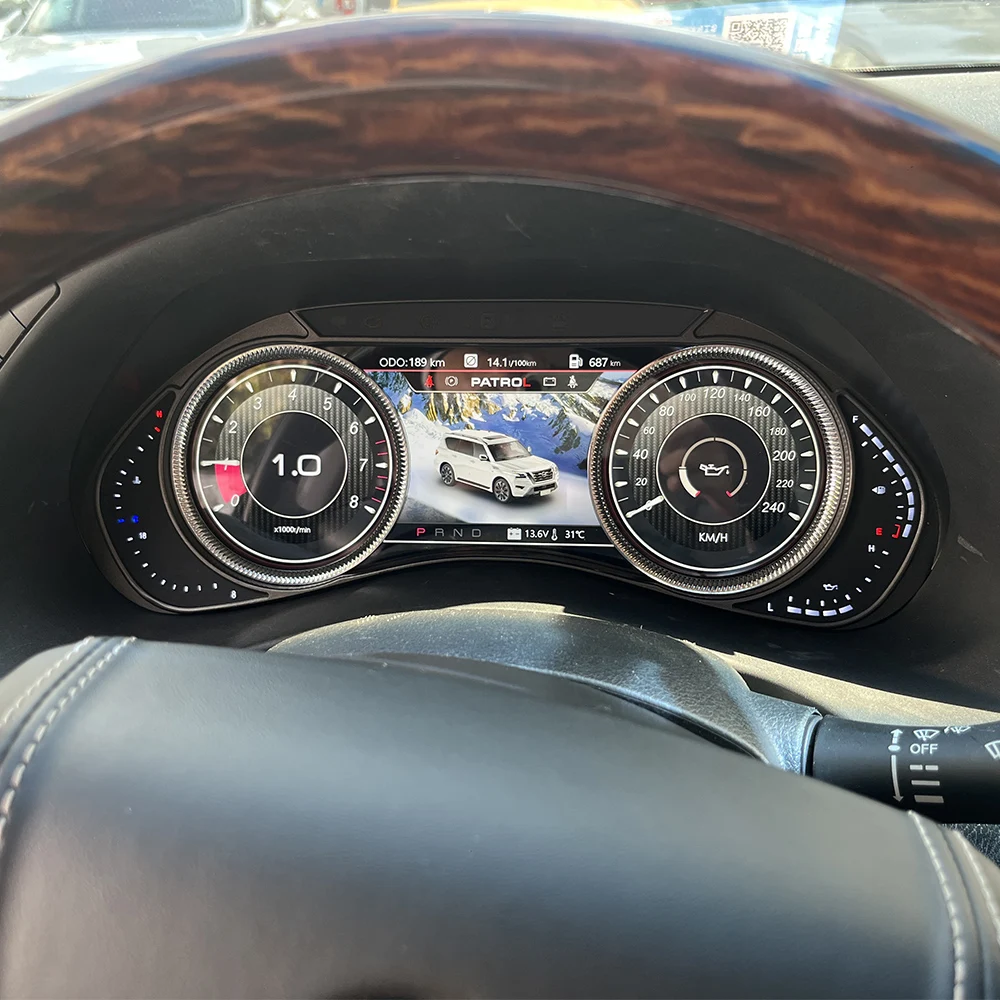Velocímetro LCD para el Tablero de Instrumentos del Automóvil Nissan Patrol Y62, Panel de Instrumentos Digital, Cabina Virtual, Pantalla de Instrumentos, Navegación GPS 6