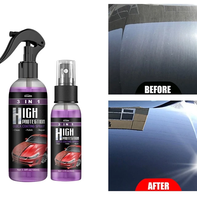 3 in 1 High Protection Quick Car Coat Ceramic Coating Spray Hydrophobic  30/100ML