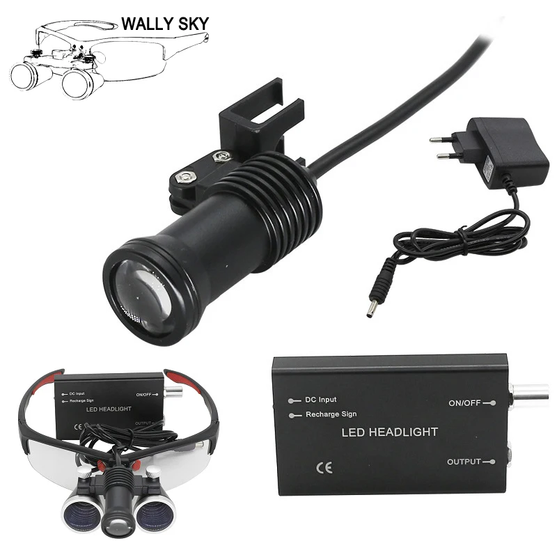 3w/5w Led Dental Headlight Medical Head Lamp Adjustable Brightness For Dental Loupe And