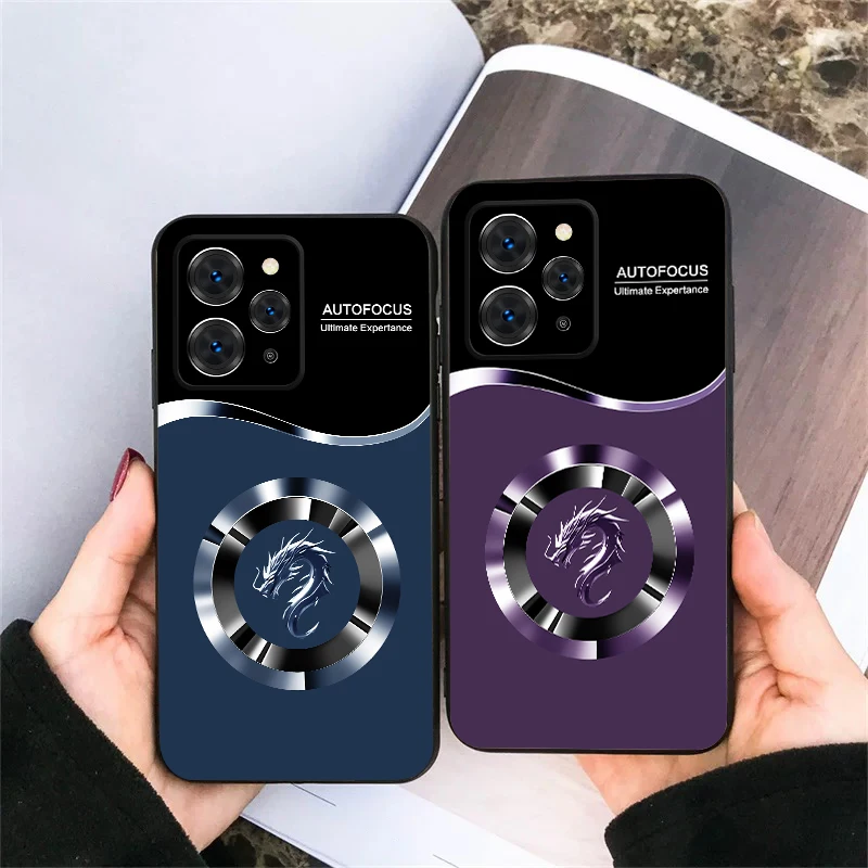 Circle New Dragon Head Design TPU Soft Phone Case