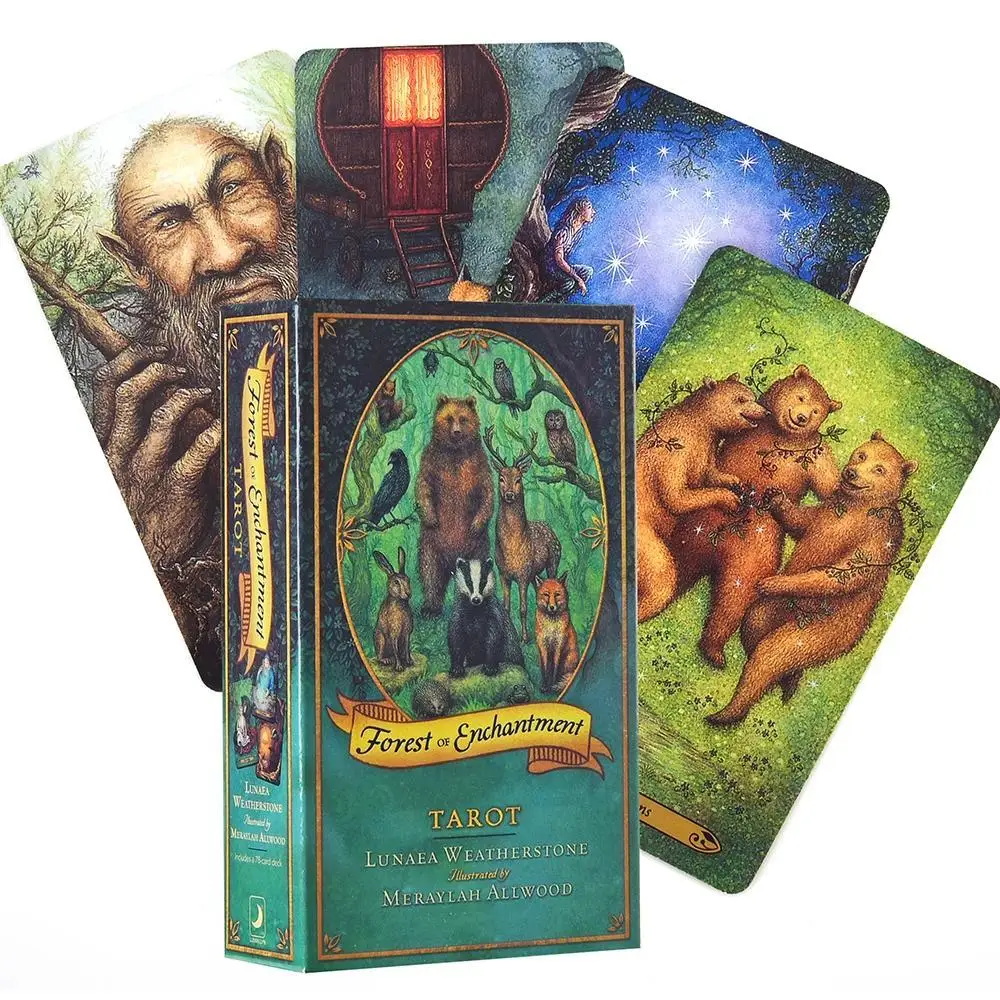 

Tarot Cards Oracles Deck Cards Mysterious Divination Forest of Enchantment Tarot Deck for Women Girls Cards Game Board Game