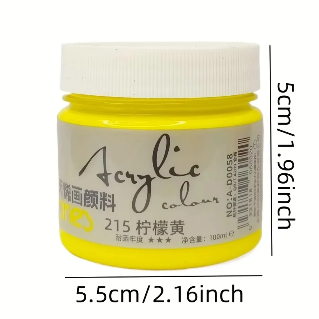 100ML 아크릴 페인트, 방수 및 자외선 차단제, 변색되지 않음, 벽화, 낙서 전용