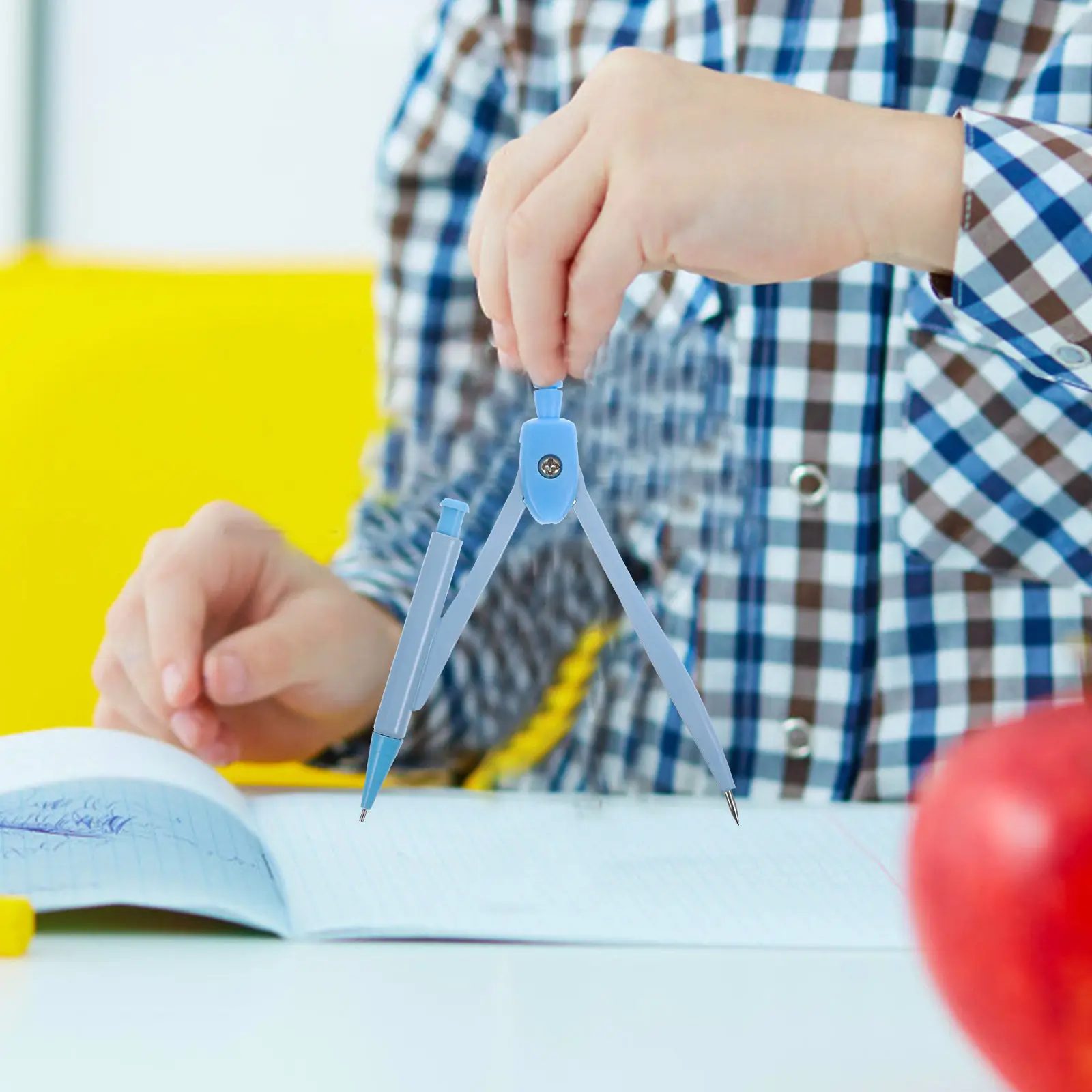 1세트의 고강도 금속 컴퍼스, 기하학, 수학, 미술, 디자인, 제도, 학생, 학교, 사무실용 조절 가능한 연필 홀더 포함