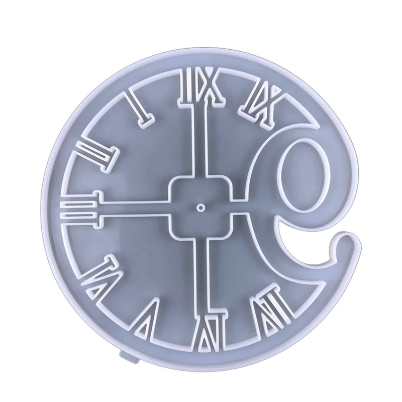 

Digital Clock Living Room Wall Hanging Silicone Mould Round Clock Wall Hanging Crystal Epoxy Resin Mold