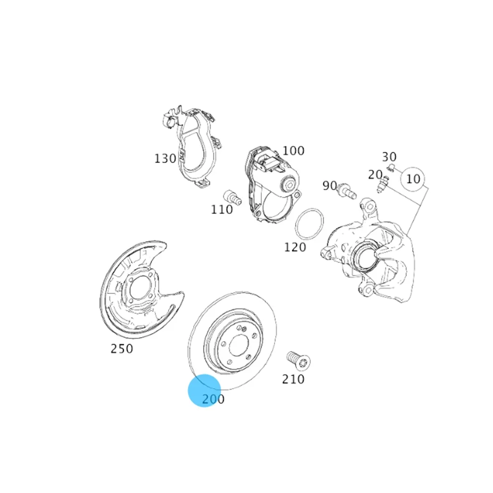 

A2464230812 1pcs Ventilated Brake Disc Left and Right Are The Same for Mercedes-Benz 2012-2019 GLA 180 GLA 200 CDI 4-MATIC