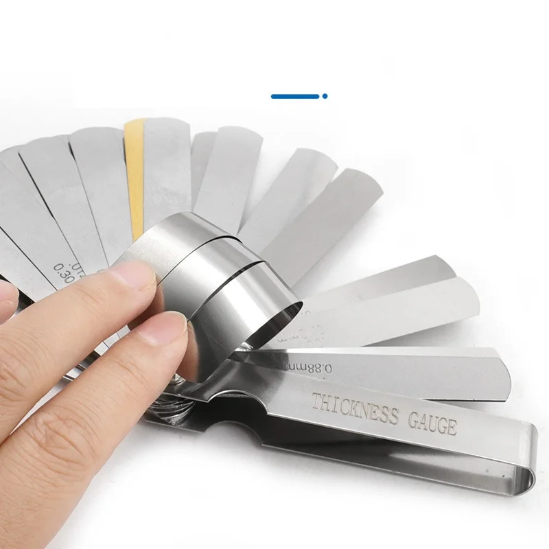 Feeler Gauge Metric Thickness 32 Blades Set Tappet With Brass Gap Measure Tool Range 0.04mm 0.88mm Valve Motorcycle Measurement