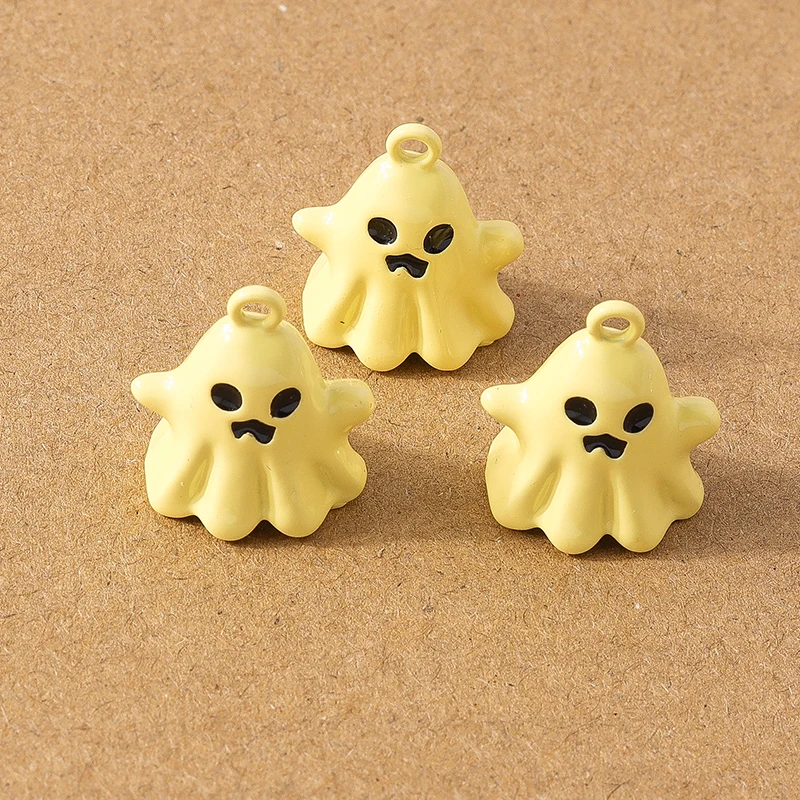 10 stücke 20*17mm niedlichen Emaille Halloween Ghost Anhänger Charme für Schmuck Herstellung Ohrringe Halskette DIY Armband Zubehör liefert – Detail 7