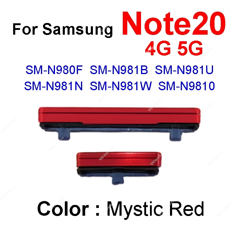 Volume and Power Side Button Replacement for Samsung Galaxy Note20 Ultra - Keypad Repair Component