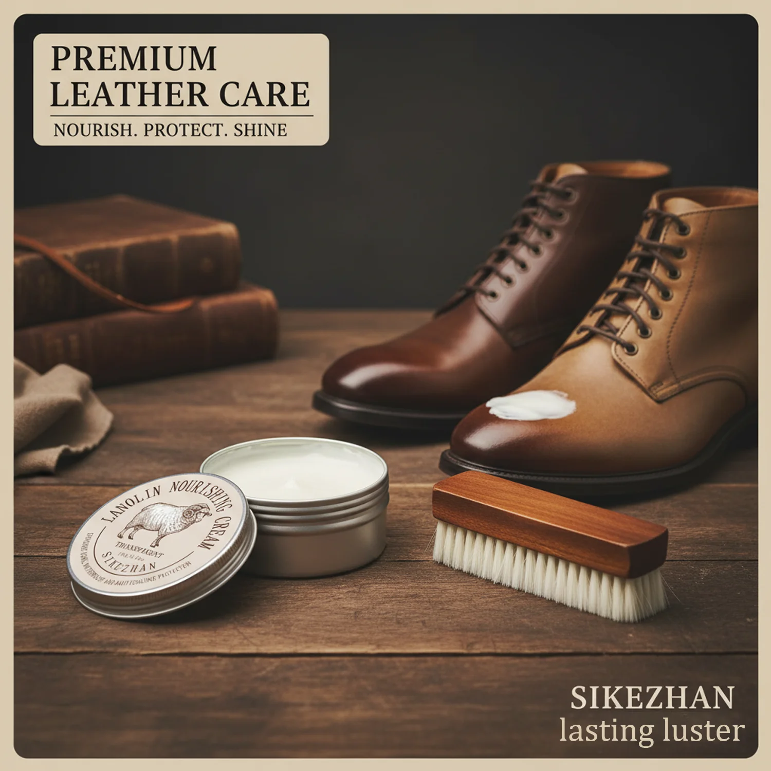 Lanolin Leather Care Cream Kit image 3
