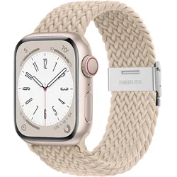 Braided Solo Loop Watch Strap Bracelet - 42mm 44mm 45mm 49mm (Meat pink)
