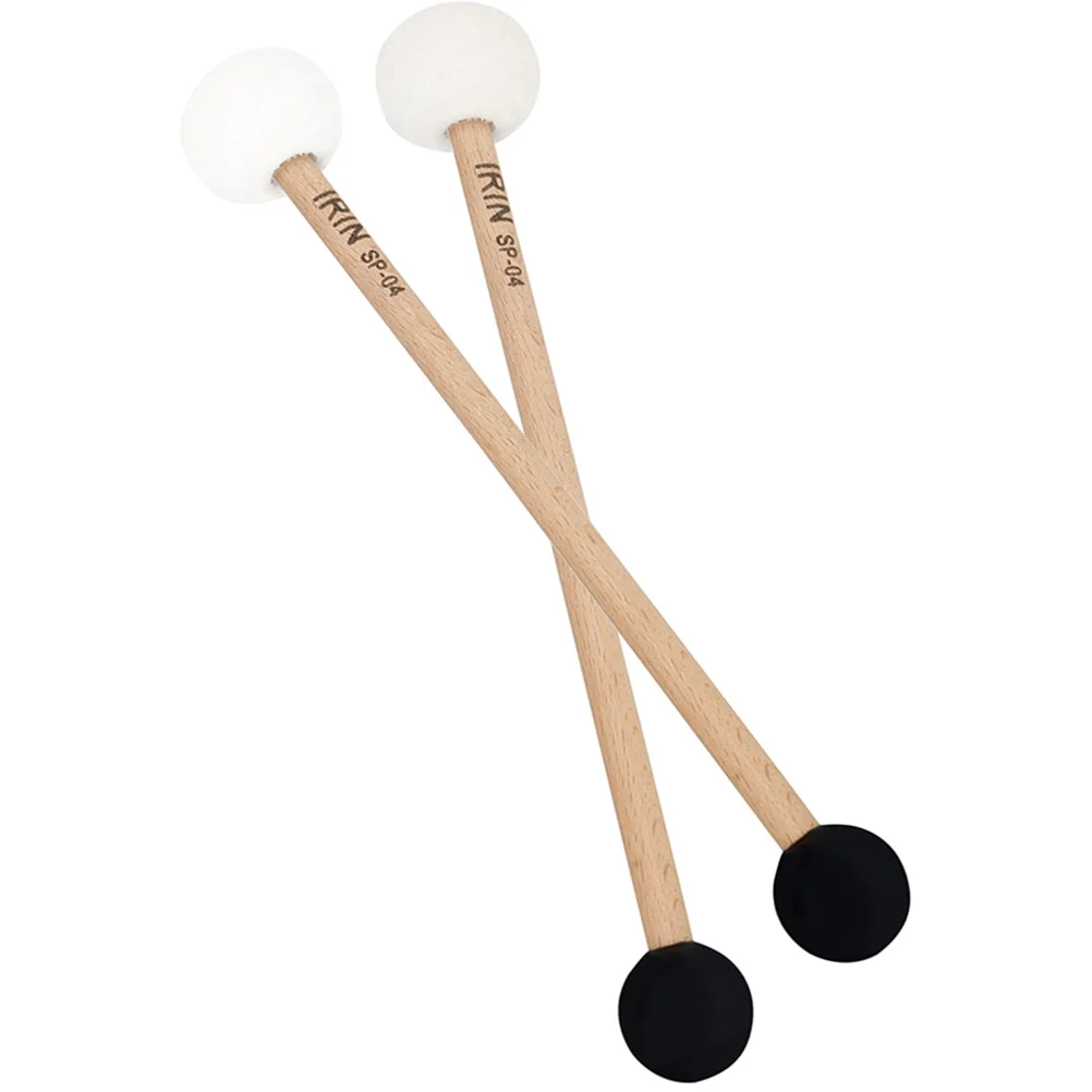 

Drum Mallet Wooden Drumsticks Singing Bowl Mallets Double-Ended Rubber Felt Mallet Instrument