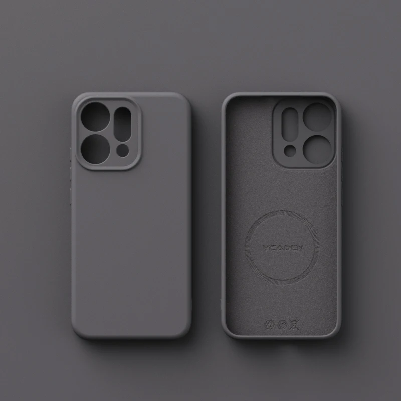 Magnetic Wireless Charging Liquid Silicone Case - Soft Skin Smooth Cover Bumper