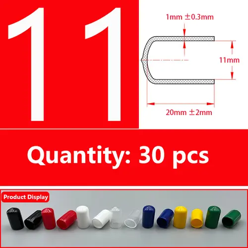 Rubber Cap Sleeve Soft Elasticity Silicone Protective Cover  Sealing Plug Thread Protection Sleeve Black Red White Blue 1.5-24mm - Image 24