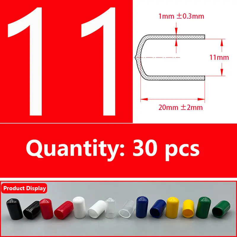 Rubber Cap Sleeve Soft Elasticity Silicone Protective Cover  Sealing Plug Thread Protection Sleeve Black Red White Blue 1.5-24mm - Image 24