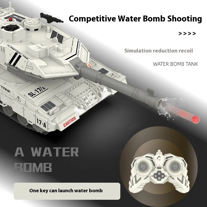어린이 원격 제어 탱크 장난감 경쟁 물 폭탄 슈팅 8 트랙 기갑 어린이 탱크 군..