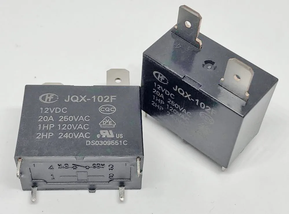 thumbnail image 2 of JQX 102F 12VDC 24VDC JQX 102F P 12VDC Relay 4 Feet 20A For Air Conditioner Water 2 of 13