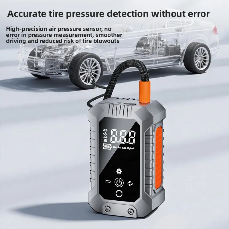 Car Mounted Inflation Pump Portable Electric Wireless Belt For Cars Tire Pressure Measuring Pump For Balls