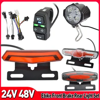 LED Ebike freno luce posteriore spia freno ad alta luminosità risparmio energetico facile installazione per bici elettrica 24V 36V 48V