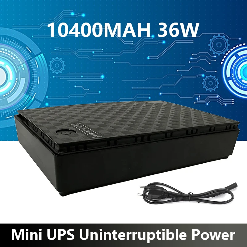 Mini Portable UPS Uninterruptible Power Supply 10400MAH 36W 5V 9V 12V For Wi-Fi IP Cam