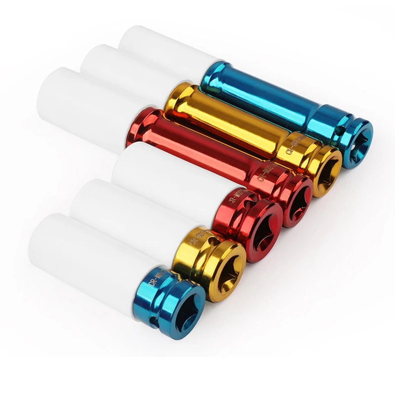 

Цветной удлинитель 17 /19/ 21 мм, защитный рукав для шин, настенная глубокая ударная гайка, гнездо, колесо из сплава