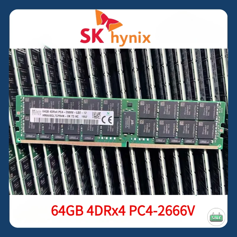 64GB DDR4 ECC RDIMM メモリ SK hynix 動作確認済 SK hynix 64GB 4DRx4 PC4 2666V DDR4 2666MHz ECC REG LRDIMM