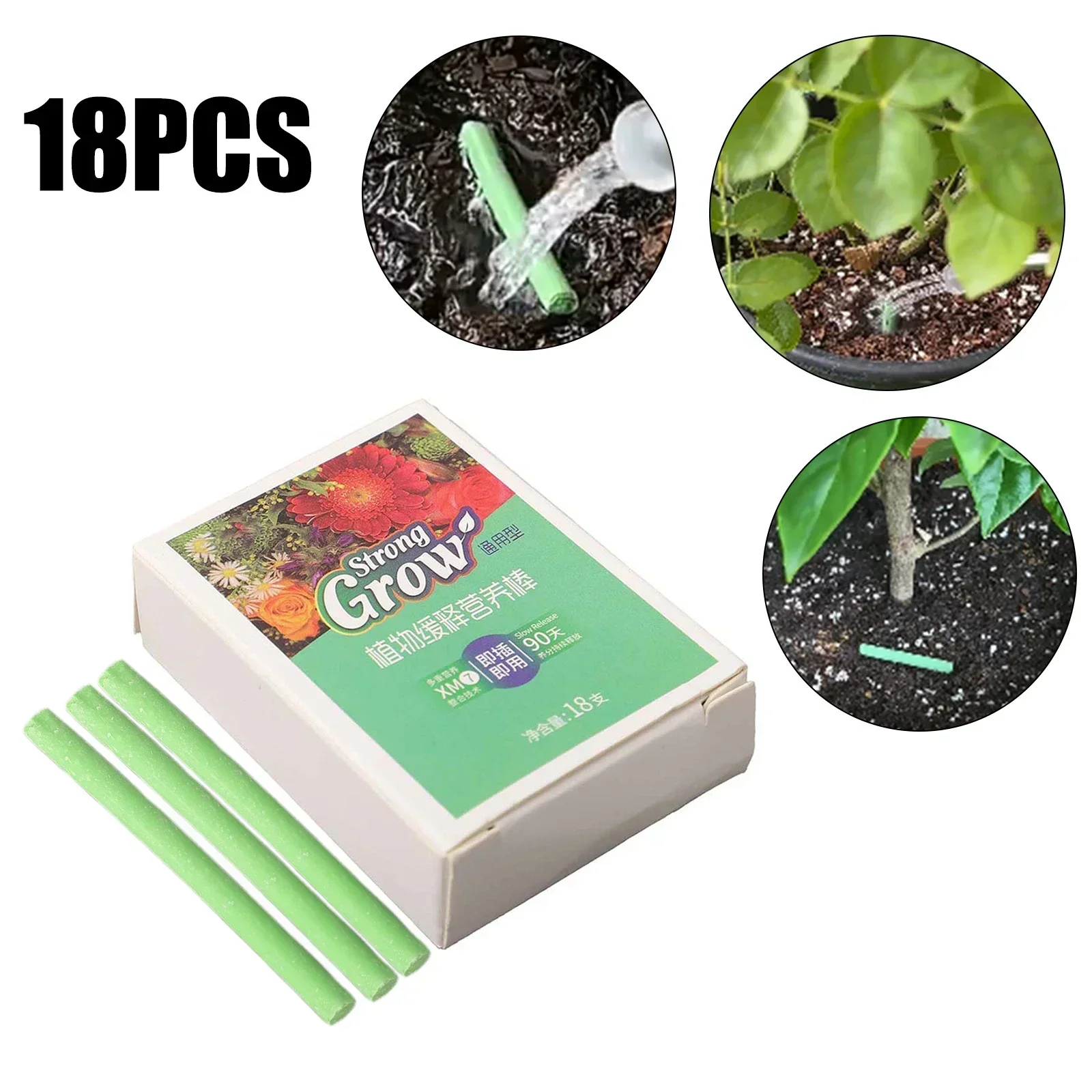 18pcs Plant Food Fertilizer Sticks for Fruit Trees Vegetables Flowers Medicinal Materials Roots Tubers