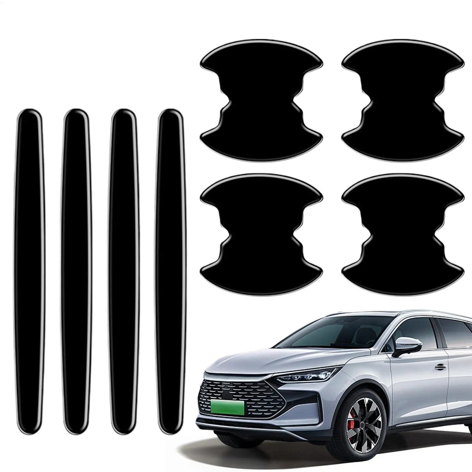 4-Piece Vehicle Door Handle Scratch-Proof Protective Film Set