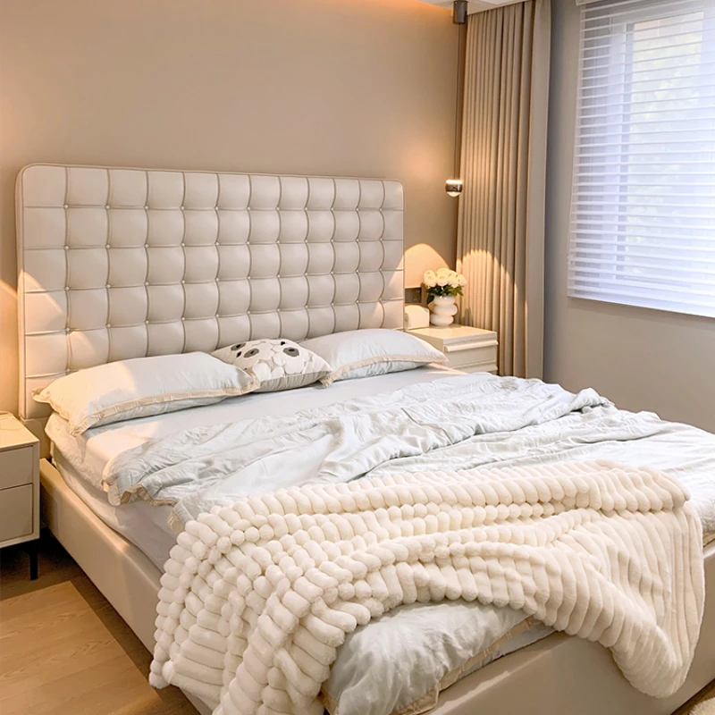 

French vintage leather bed