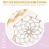 10 Pcs Golden Hexagon DIY Dreamcatcher Hoop Wall Decoration Garland Christmas Metal Hoops Iron Crafts Wire Ring Tinsel 6