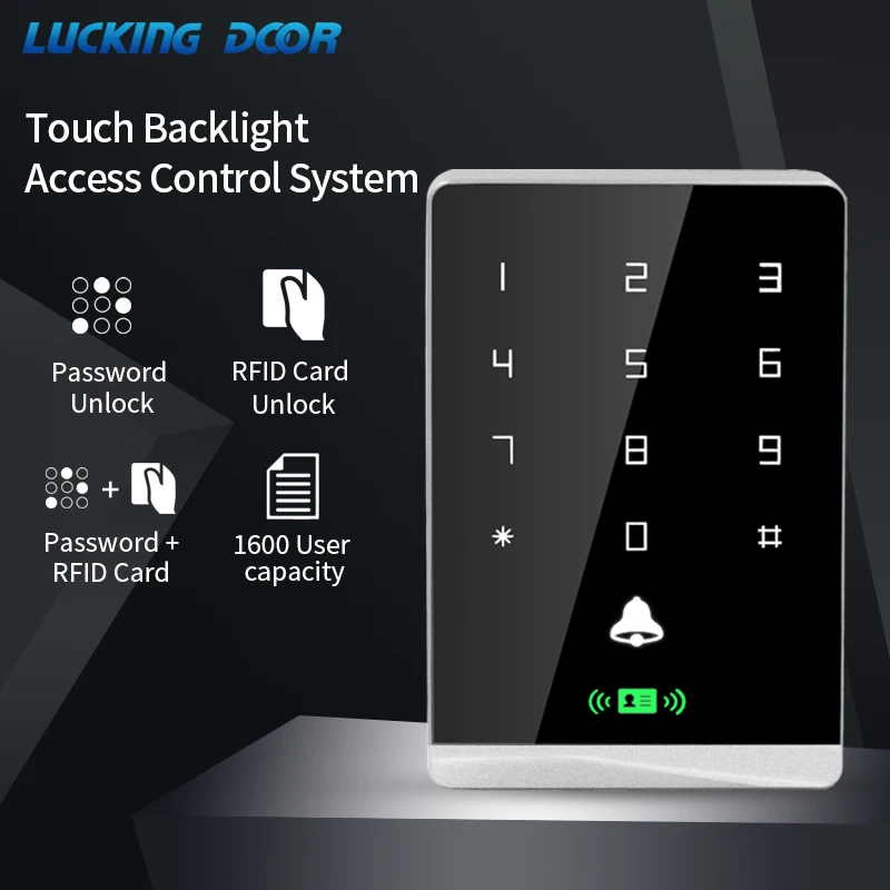 Lettore Di Schede Di Controllo Accessi 125Khz Rfid Touch Retroilluminazione Ritardante Pannello Chiave Sistema Di Controllo Accessi Smart Lock Apripor