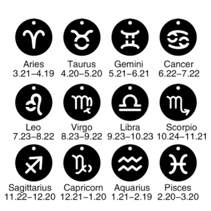 collier zodiaque, signe astrologique, bijoux personnalisés, acier inoxydable, pendentif zodiaque,
